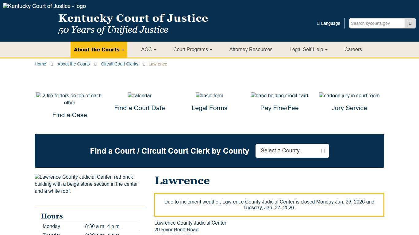 Lawrence - Kentucky Court of Justice